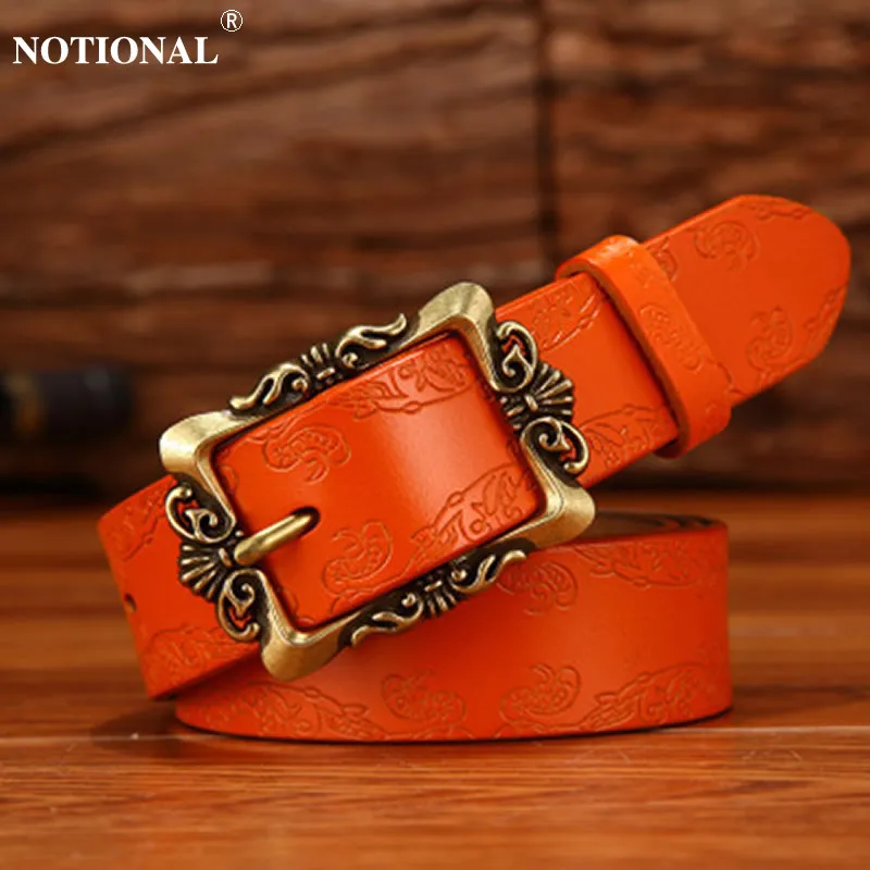 Женская кожаная винтажная пряжка с простым многофункциональным ремнем B Korea Genuine Leisure Fashion Decoration NX1688-7-1 on.