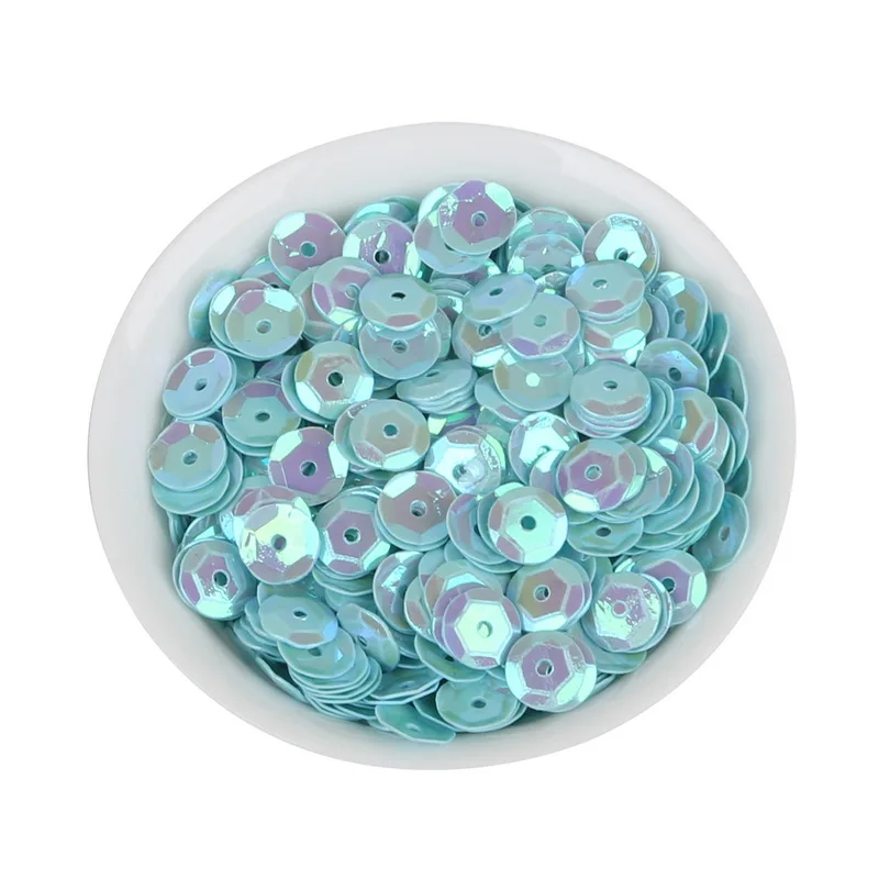 Turquoise 1200 шт 6 мм Свободные круглые Блестки ПВХ блестки пайетки поделки для шитья украшения DIY аксессуары для одежды - Цвет: Turquoise