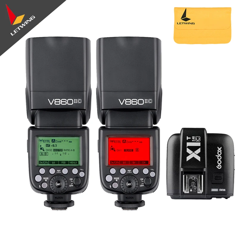 Бесплатная доставка через DHL или Fedex! Беспроводная вспышка 2 Godox V860II C E TTL II 4G