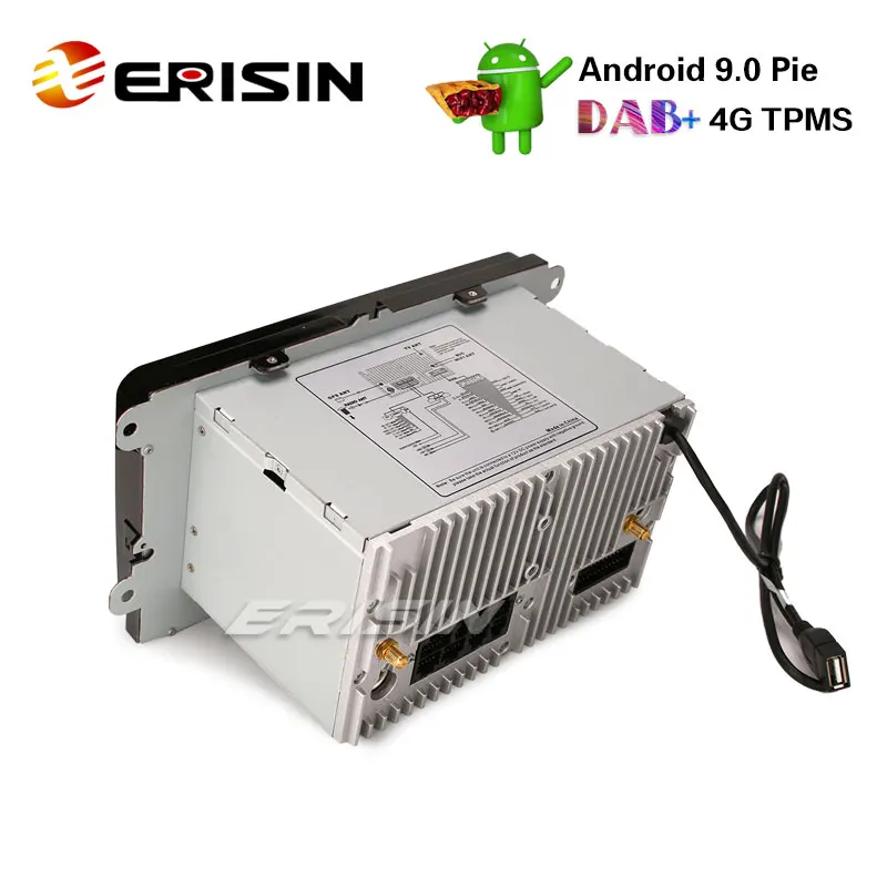 Erisin ES3518V " Android 9,0 автомобильный радиоприемник DAB+ 4G gps навигация для VW Passat Seat Skoda