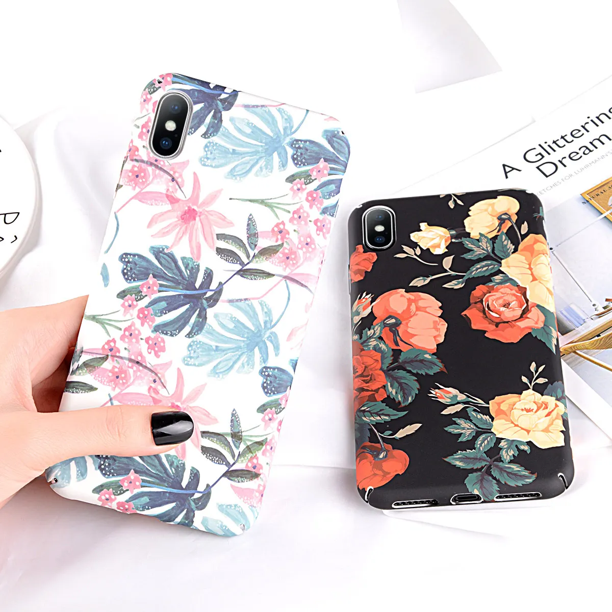Чехол для телефона Moskado с красивым цветком iPhone 6 6s 7 8 Plus X XR XS MAX модный жесткий чехол