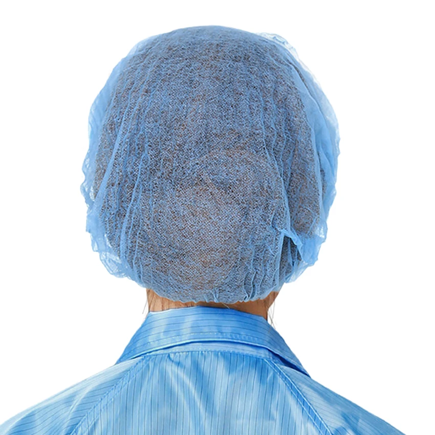 Волосы татуировки Чистая шапки 100 шт. одноразовые нетканые синий колпачки