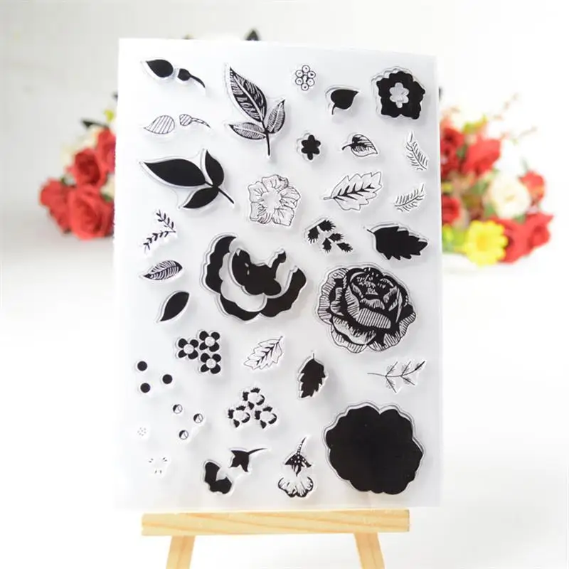 Flower Transparent Clear Stamps / Silicone Seals for DIY scrapbooking photo album/Card Making | Канцтовары для офиса и дома