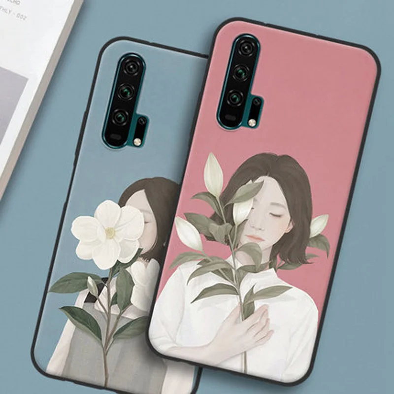 Чехол бампер для Huawei Honor 20 Pro мягкий силиконовый чехол из ТПУ телефона 20Pro задние