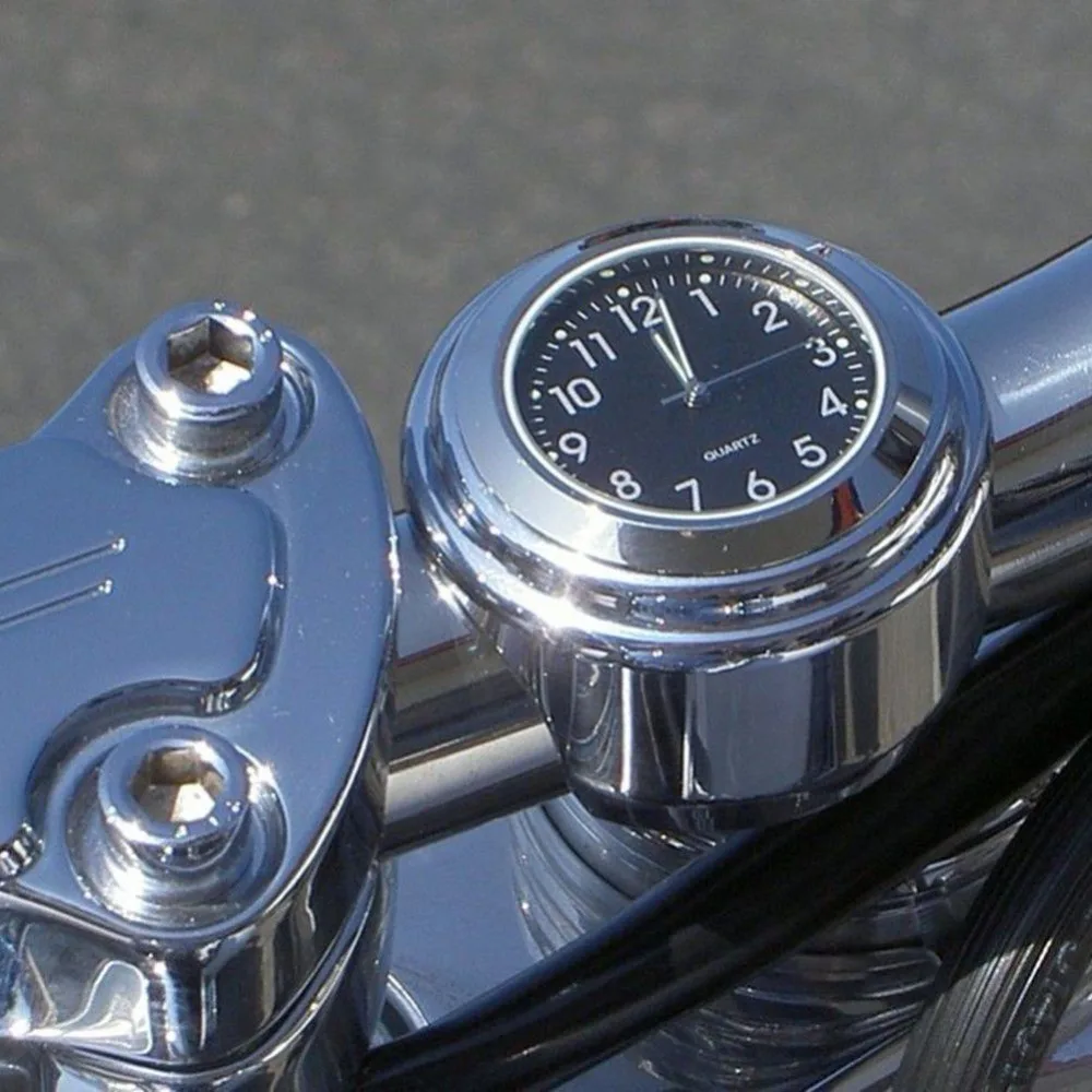 1 шт. хромированные водонепроницаемые часы на руль мотоцикла 7/8|motorcycle temp|handlebar mount