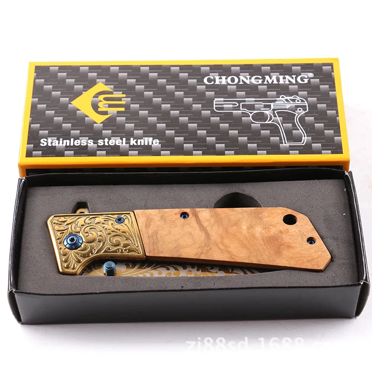 Высококачественный Тактический Складной нож 440C стальное лезвие титановая ручка