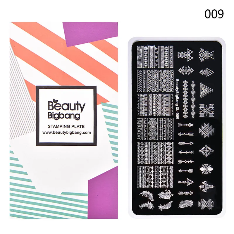 BeautyBigBang пластины для штамповки ногтей 10 видов стилей Цветочные животные шаблоны ногтей из нержавеющей стали трафареты штамповки шаблон для ногтей