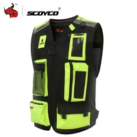 scoyco jk46 motorcycle jacket protective gear moto night reflective jacket summer motocross off road racing vest protection