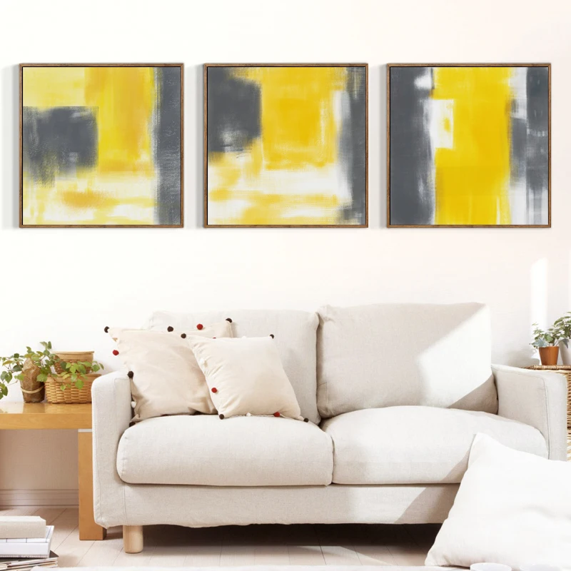 Элегантный поэтический современный акварельный цвет желтый и серый абстрактный