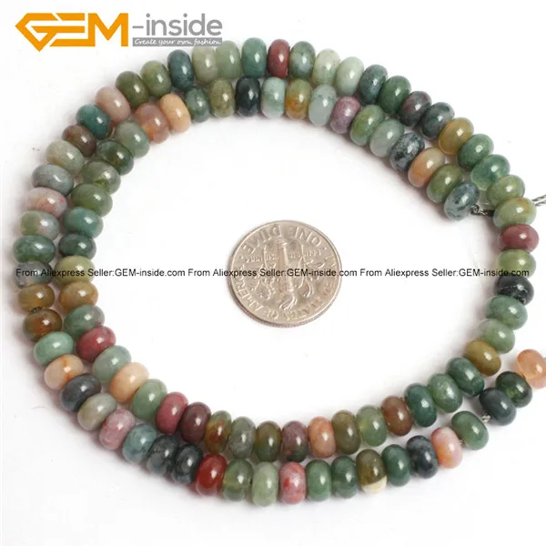 Gem-inside натуральный Roundelle Agates Heishi разделитель для бусин в форме диска бусины для ювелирные изделия, изготовление браслетов ожерелье 15 дюймов DIY ювелирные изделия - Цвет: 3X6mm