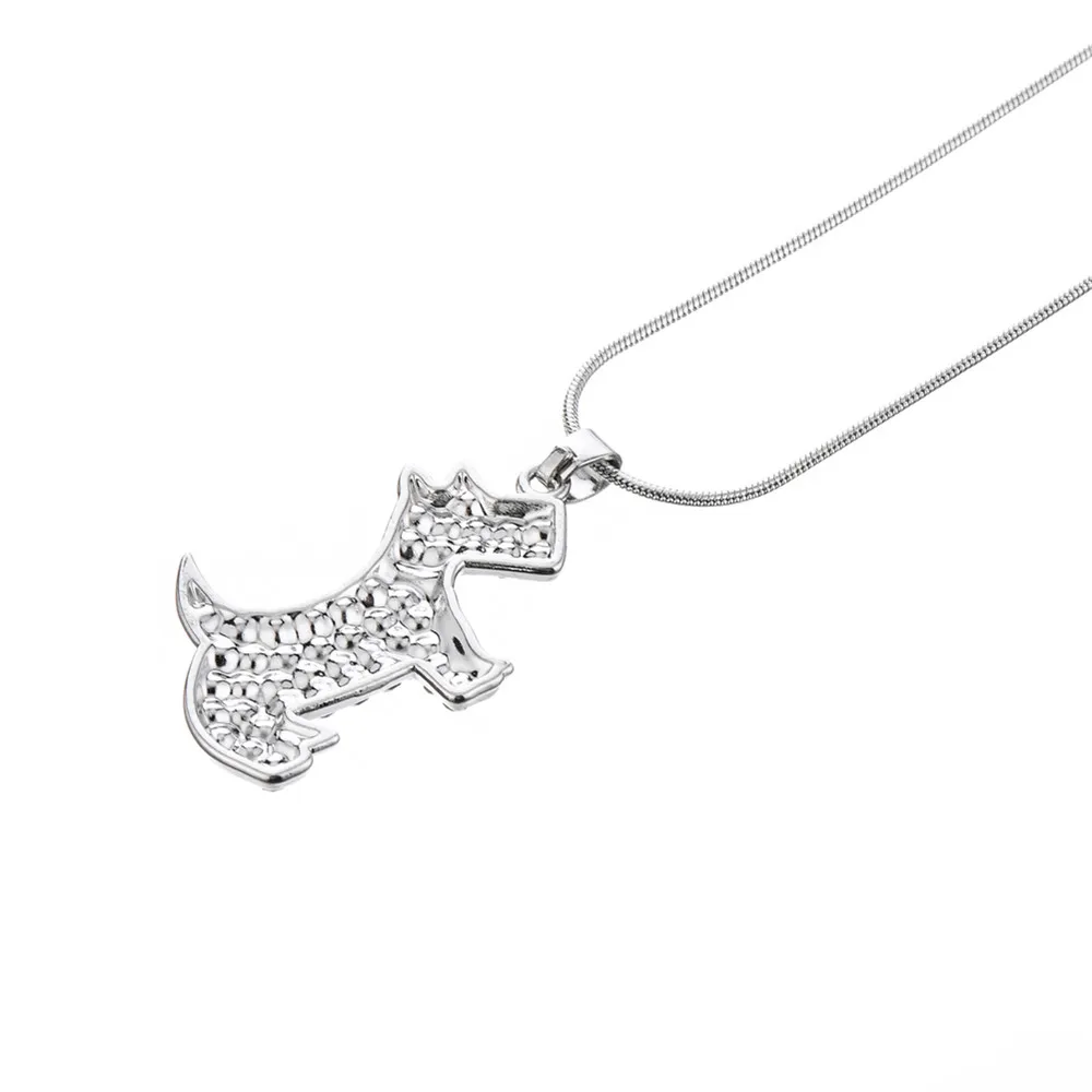 Женский цельный кулон скотти серебро 2020 пробы|jewelry necklace|pendant jewelrydog pendant |