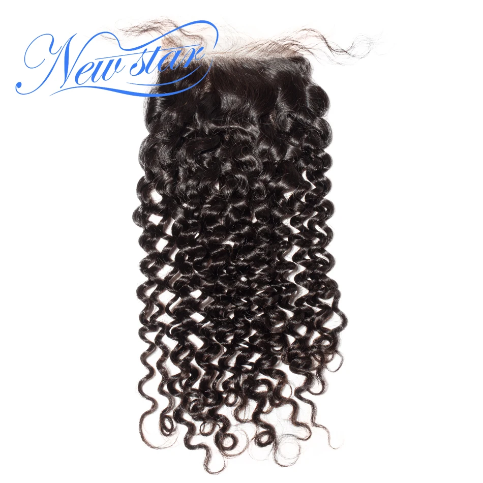 Бразильские кудрявые афро 100% натуральные человеческие волосы 4 ''x 4''