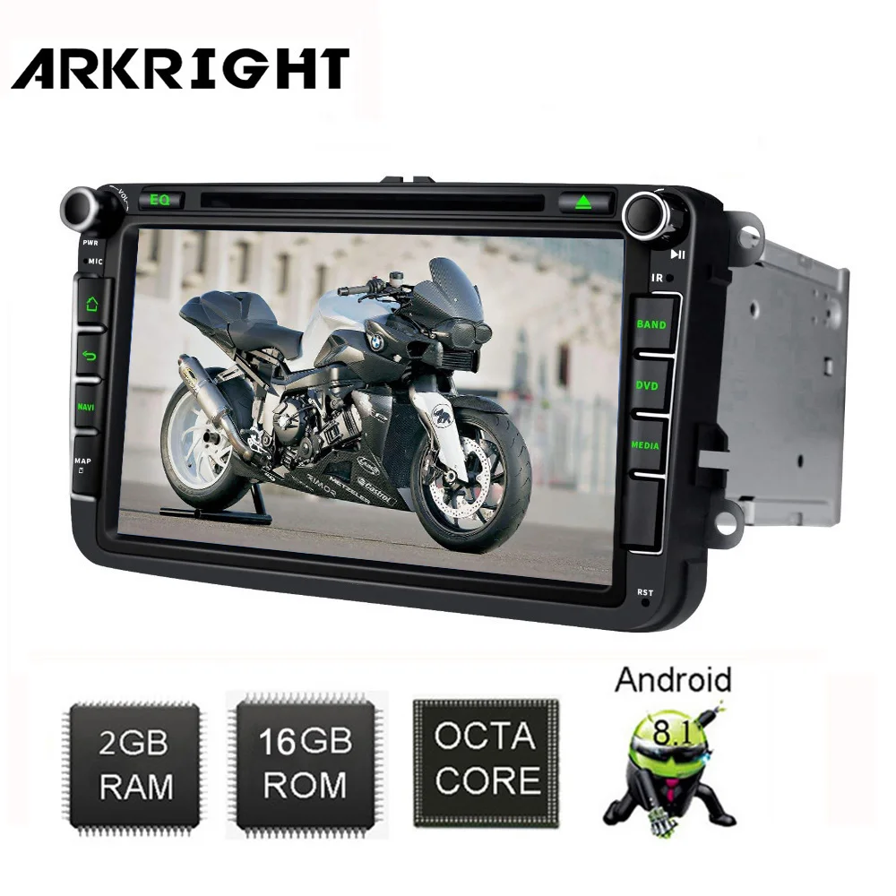 Автомобильный мультимедийный плеер DSP ARKRIGHT автомагнитола 8 дюймов 2 Din + 16 ГБ Android с