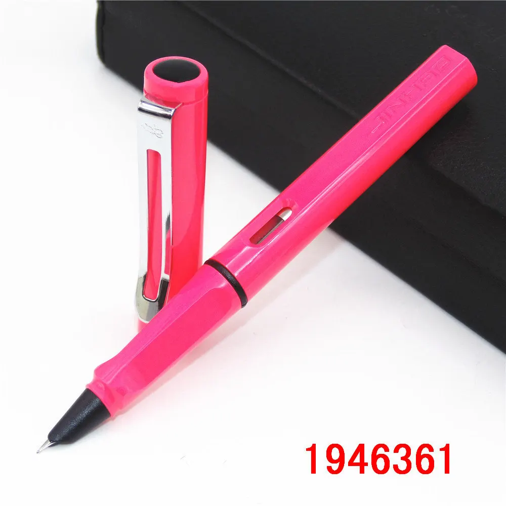 JINHAO 599, все цвета, Студенческая Мода, средний и тонкий перьевая ручка, лучший подарок для подарка, школьные офисные принадлежности - Цвет: Pink F