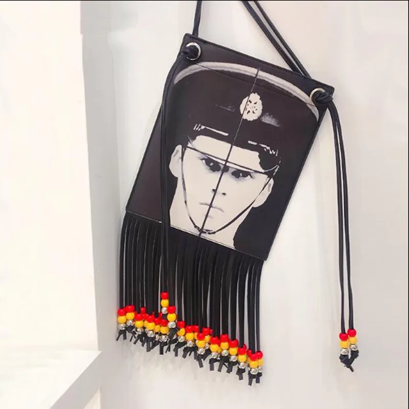 Новый дизайн печати символов Для женщин Сумки из искусственной кожи Сумка Креста