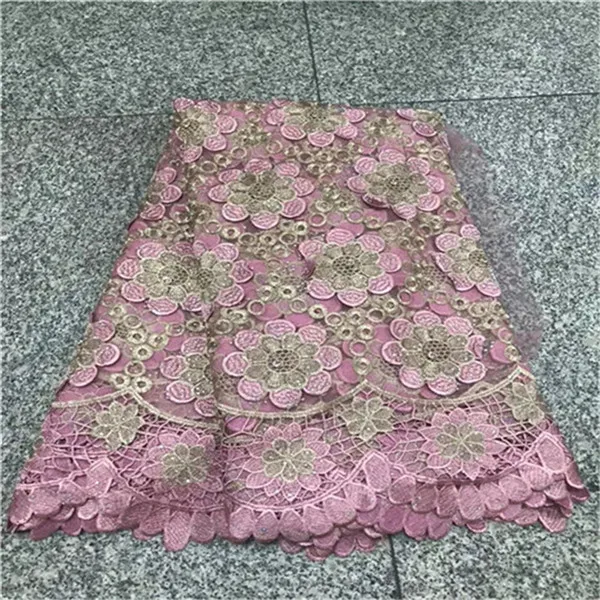 Latest African Tulle Lace 2019 French Net Beaded Fabric For Wedding Dress Pink Embroidery Nigerian Fabrics | Дом и сад