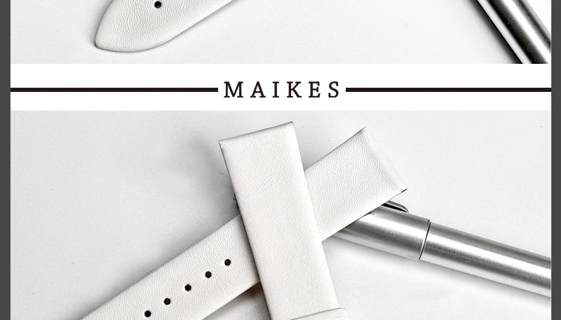MAIKES, высокое качество, натуральная кожа, ремешок для часов 18 мм, 20 мм, 22 мм, Ремешки для наручных часов, браслет, Аксессуары для часов, простой ремешок для часов