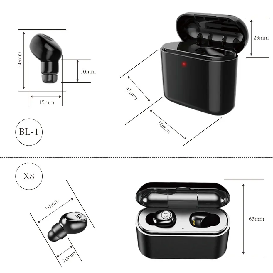 Беспроводные наушники 5D, стерео наушники, bluetooth Mini TWS, беспроводные наушники с зарядным устройством, 3500 мА/ч, внешний аккумулятор