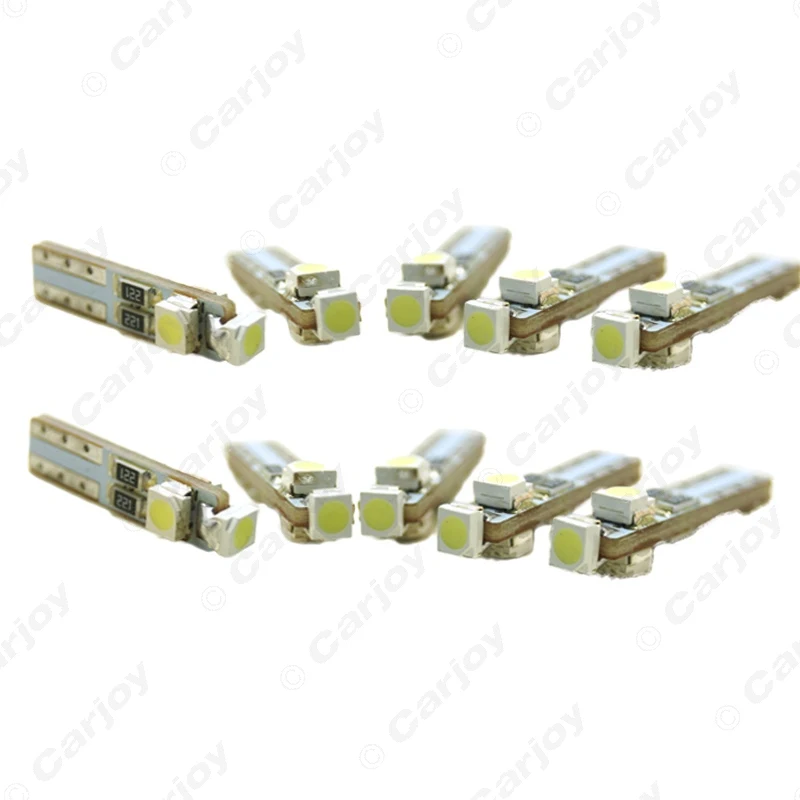 LEEWA 5X DC12V автомобильный T5 74 17 0 5 W 3SMD 1210/3528 Canbus безошибочный светодиодный светильник