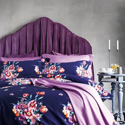 6 100 S Роскошные Топ уровень морской остров хлопок Роскошные брендовые комплекты постельного белья бренд пододеяльник Простыня 4 шт. набор король королева - Цвет: 6