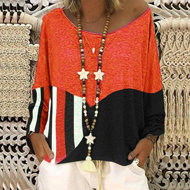 Женские топы для женщин блуза Летняя Повседневная стильная контрастная цветная