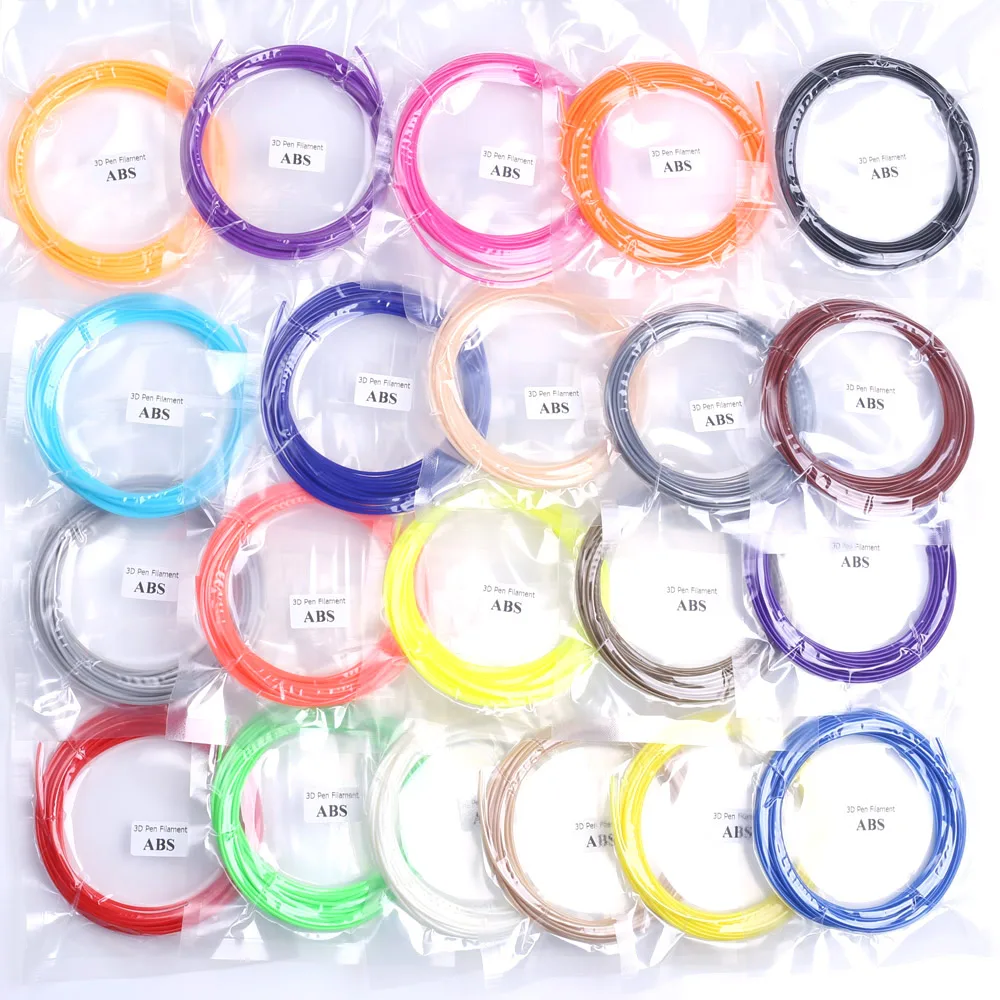 5 Meter 50M 10 Color Or 100 M 20 Colors 3D Printing Materials 3 d Pen Filament Plastic For Kids DIY Birthday Gift