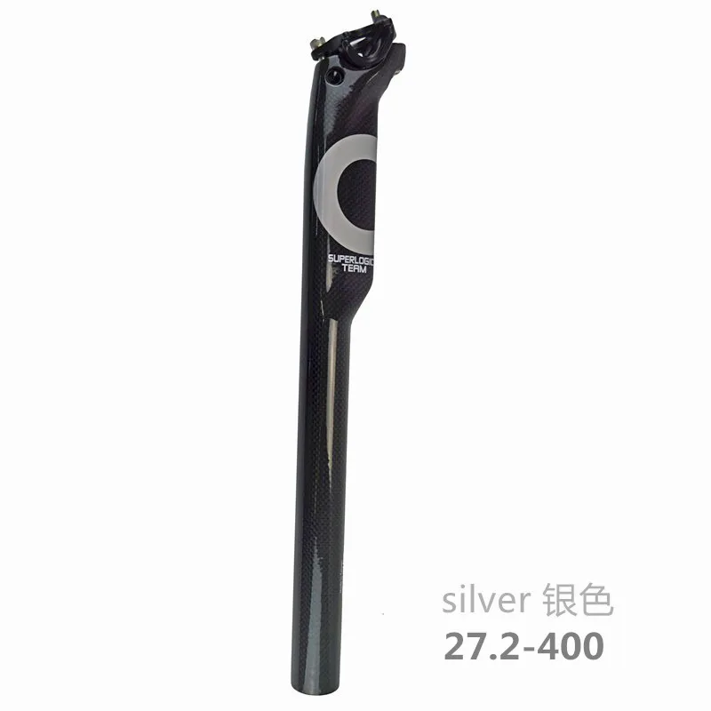 silver 27.2 Запчасти для велосипедного велосипеда, подседельный штырь, дорожная стойка сидения для горного велосипеда, усиленные Аксессуары для велосипеда, углеродная трубка 27,2/30,8/31,6 - Цвет: silver 27.2