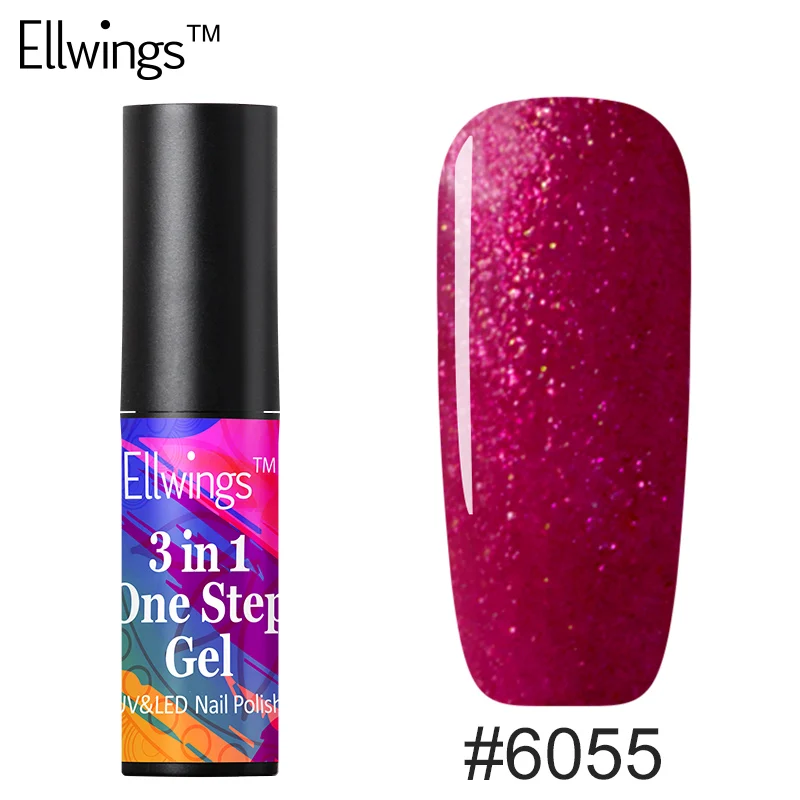 Полуперманентный гель для ногтей Ellwings 3 в 1 один шаг УФ Vernis Soak Off Гель лак не нужен
