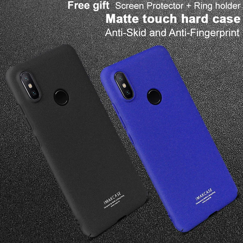IMAK Для Xiaomi Mi 6X ковбойский корпус матовый ПК Жесткий чехол с кольцом который можно