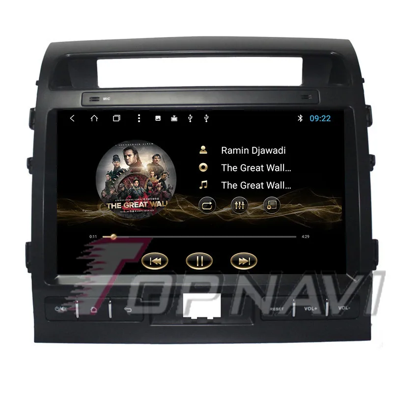 Система навигации транспортного средства для Toyota Land CRUISER 2007 2008 2009 2010 2011 2012 2013 10,1 ''android 8,1 Topnavi автомобиля Magnitol