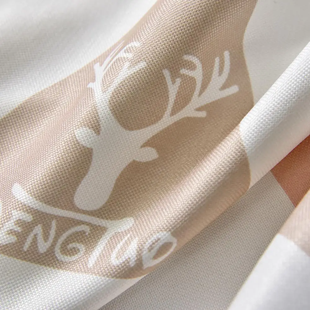 LOZUJOJU 1 Piece Elegant Deer Pattern Drops White Match Sheer Curtains Splice Design Modern Kid Bedroom Windows Thread Fabric | Дом и сад