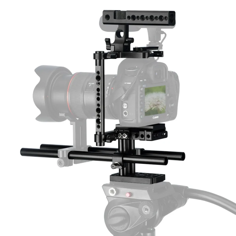 NICEYRIG камера клетка для sony Canon Nikon Ricoh Sigma OLYMPUS FUJIFILM для SAMSUNG Высокая регулируемая рама для DSLR видео Rig холодная обувь