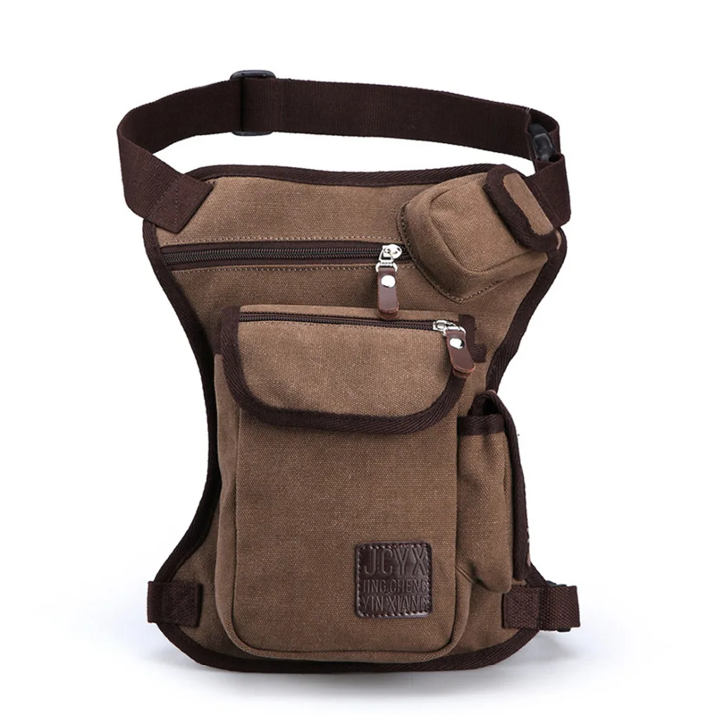 Мужская Холщовая Сумка с заниженной талией поясная сумка для мотоциклиста