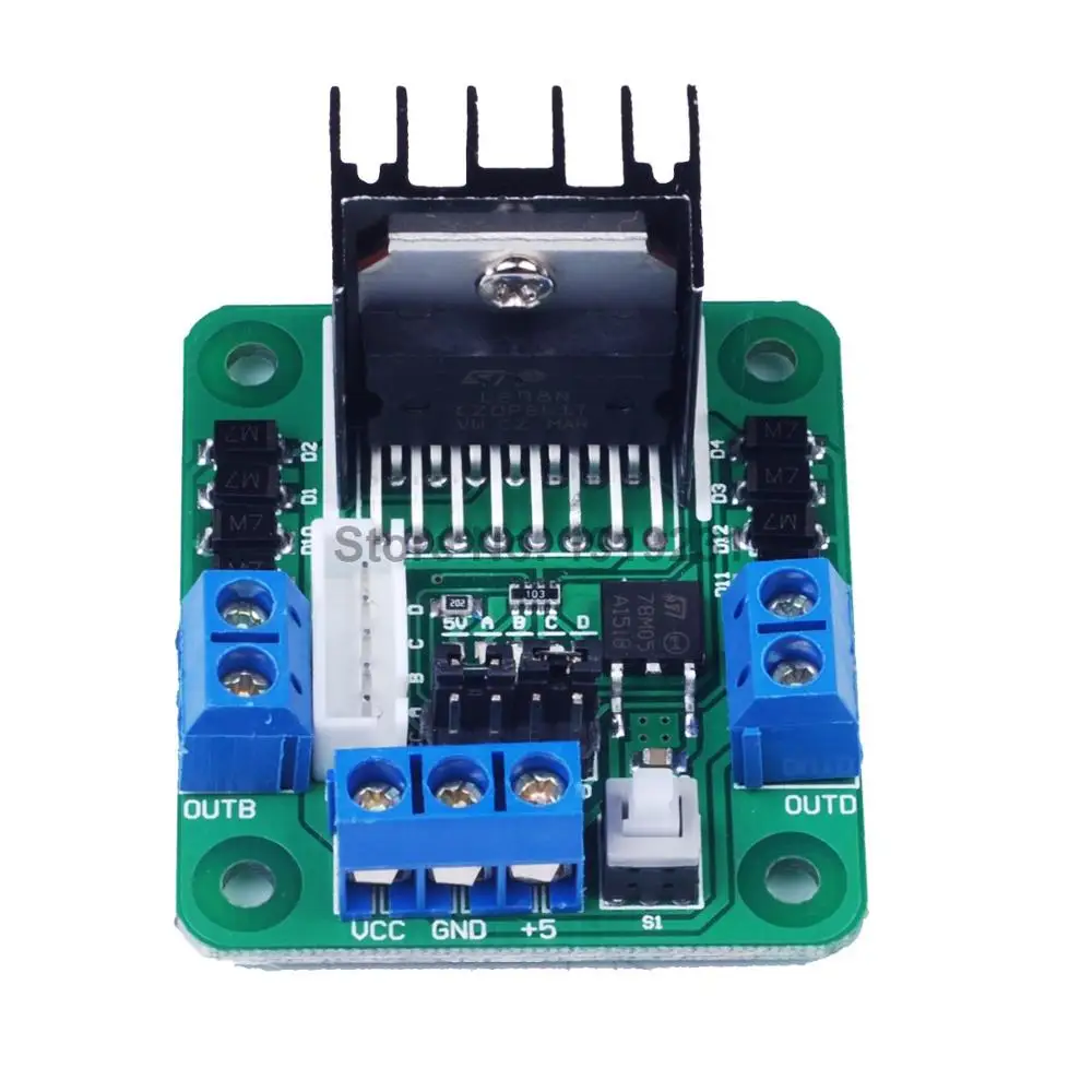 Новый двойной H Мост DC шаговый двигатель контроллер платы Модуль L298N для Arduino