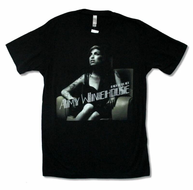 AMY WINEHOUSE BACK TO BLACK футболка новая музыкальная певица для взрослых|Мужские футболки|