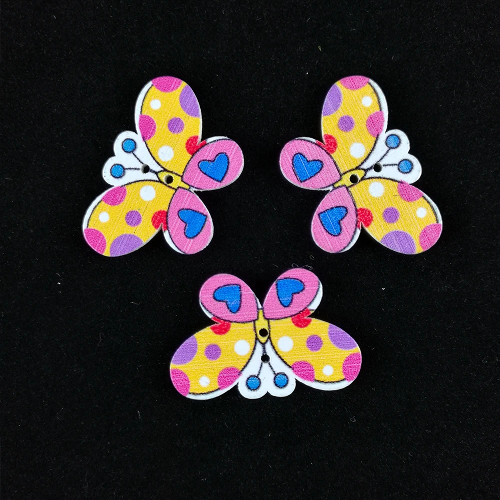 50 шт. декоративные деревянные пуговицы с двумя отверстиями