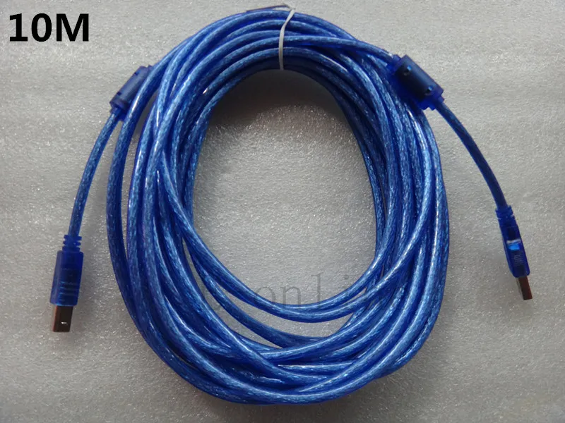 USB 2 0 Удлинительный Печатный кабель 30 см 1 5 м 3 10 OHFC медный прозрачный синий оптовый