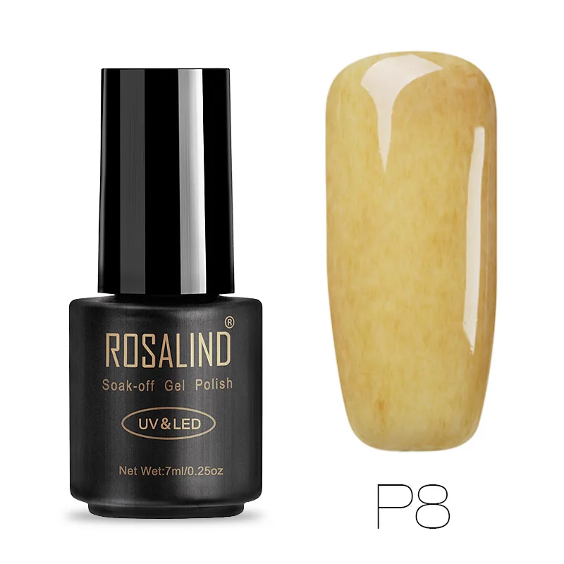 P08 ROSALIND 7 мл Лак для ногтей искусственный мех эффект P01-26 гель лак для ногтей Дизайн ногтей УФ светодиодный отмачиваемый гель белый лак набор для маникюра - Цвет: P08