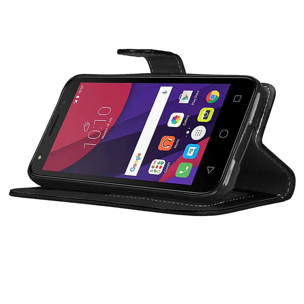 Роскошные Матовые чехлы бумажники из искусственной кожи для Alcatel GO PLAY/IDOL 4/PIXI 4 5 0
