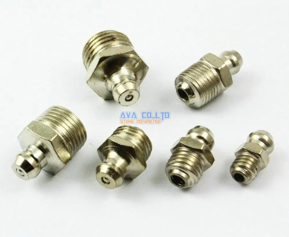 50 шт. никелированные железные прямые смазки M6 Zerk|grease nipple fitting|nipple fittingsgrease |