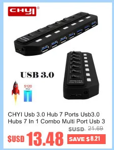 CHYI мульти порт в одном Micro Usb 3,0 концентратор комбо Мини Размер Usb2.0 Hab сплиттер адаптер портативный компьютер ПК Аксессуары для ноутбука