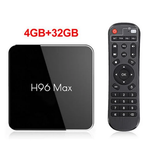 4GB 32GB H96 MAX X2 Android tv Box 8,1 4 Гб 64 Гб S905X2 1080P H.265 4K Google Play Store Netflix Youtube H96MAX Smart tv box медиаплеер - Цвет: 4GB 32GB