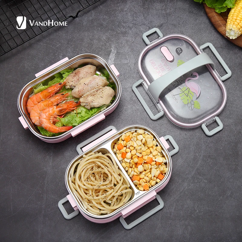 VandHome коробка для ланча детей японский 304 из нержавеющей стали Bento box герметичный