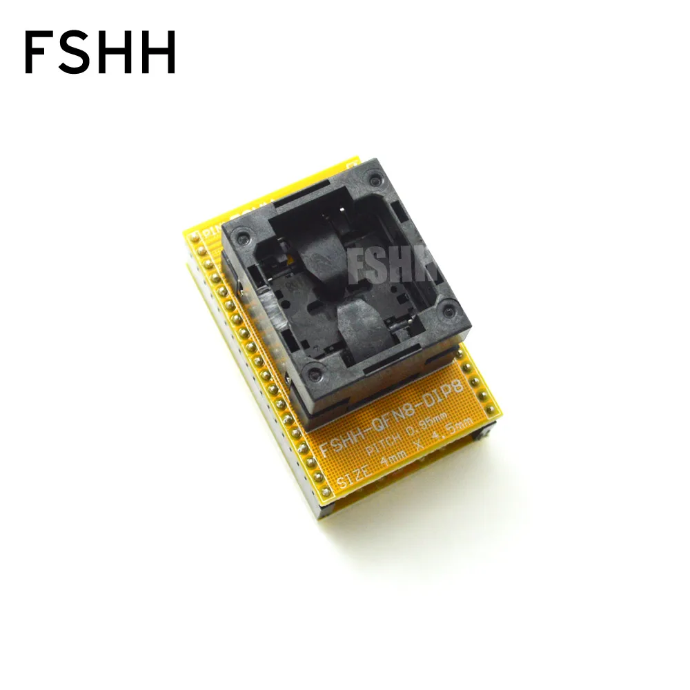 Изготовленный На Заказ тестовый разъем QFN8 К DIP8 адаптер программатора QFN8/WSON8/DFN8/MLF8