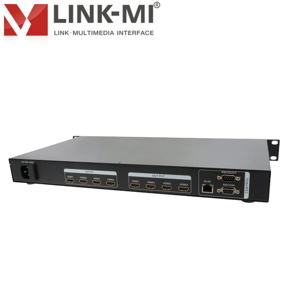 LINK MI LM MX44U профессиональная матрица 4x4 коммутационная система 4 K 3840*2160P @ 30Hz полоса