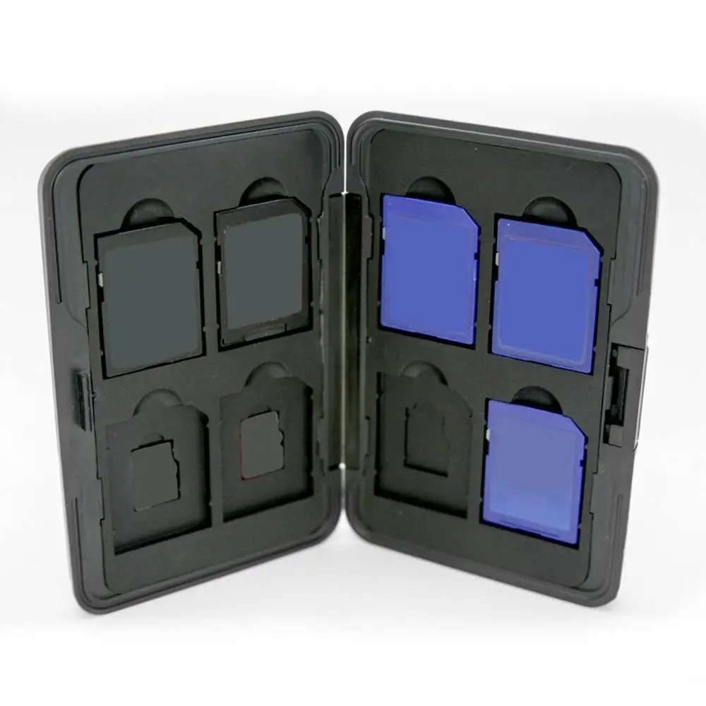 

Silver Micro SD Card Holder SD Storage Holder 8pcs Memory Card Case Protector Aluminum Case Smart Phone Accessory