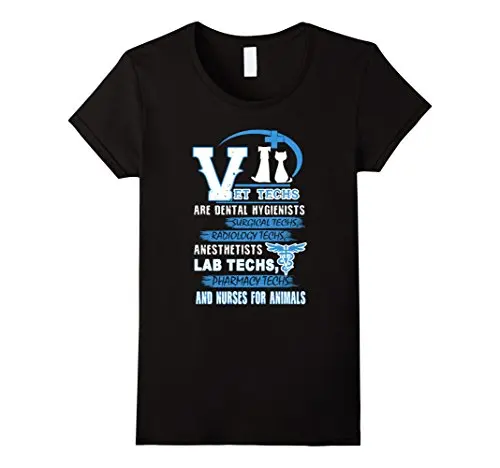 Vet Tech футболки-Vet Techs являются медсестрами для животных модная женская Футболка