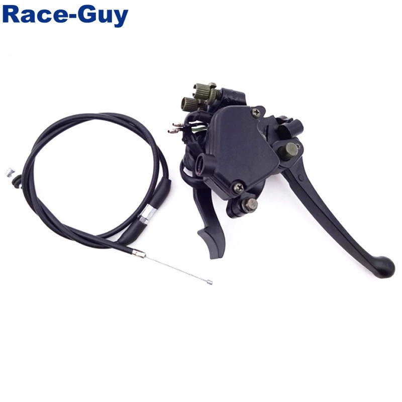 Alloy Thumb Throttle Cable Accelerator Handle Brake Lever Assembly For 50cc 70cc 90cc 110cc 125cc Chinese ATV Quad Kazuma Sunl |