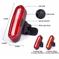 usb rechargeable bicycle led rear tail lights waterproof safety taillight mountain bike cycling headlight back lamp accessori