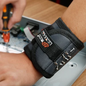 Магнитный браслет с сильными магнитами для удерживания винтов, гвоздей, сверл отлично подходит для вашей сумки для инструментов, идеально подходит для ремонта автомобиля